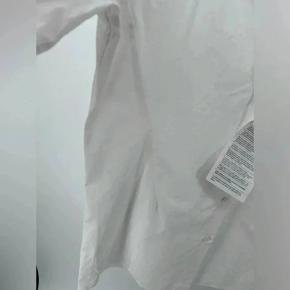 NWT $1400 VALENTINO Shirt IT40 US4 White Double Collar Made in Italy - Picture 2 of 13